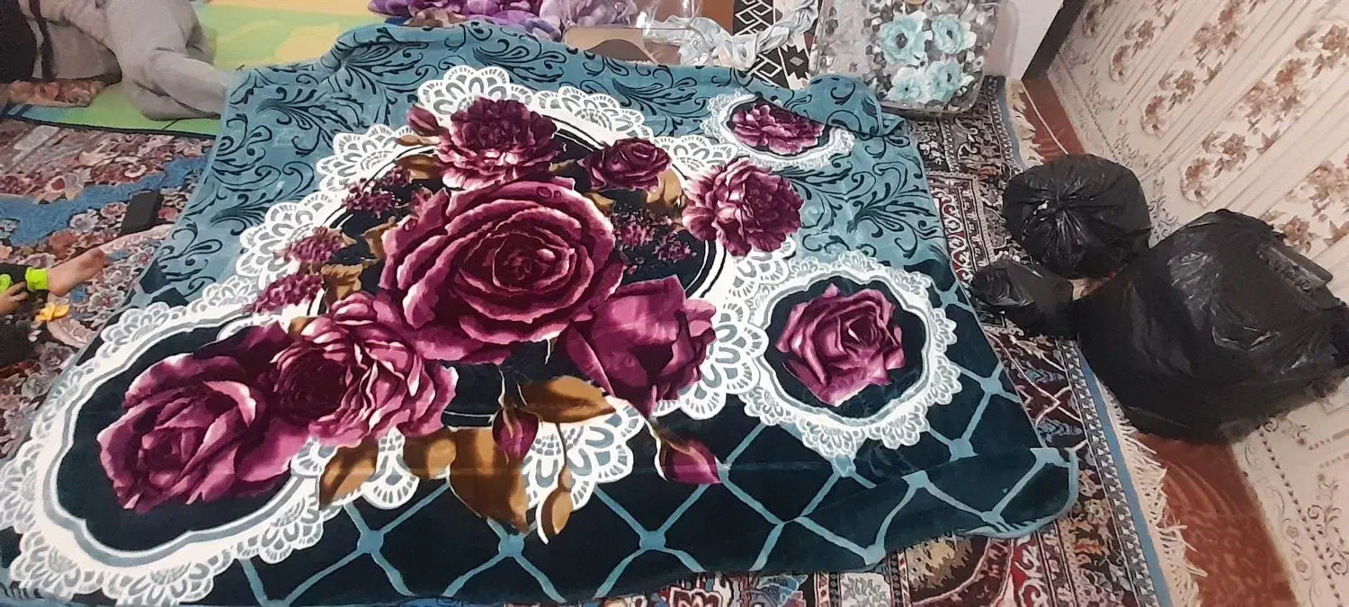 پتو گلبافت|رختخواب، بالش، پتو|بندر ماهشهر, |دیوار