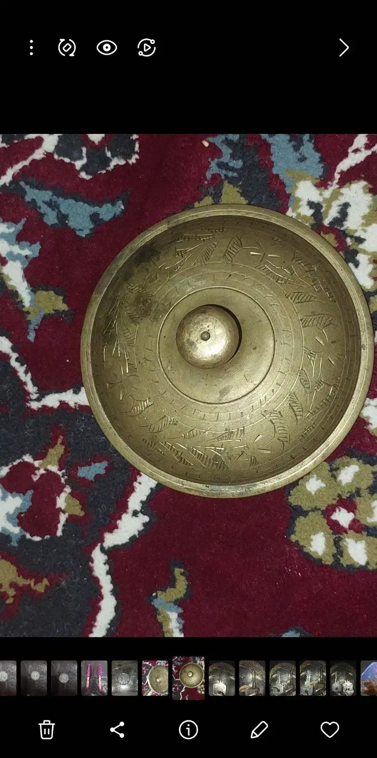 سرقندان قدیمی دارای خطاطی طرح  سینی مسی شاه عباس|کلکسیون اشیاء عتیقه|فسا, |دیوار