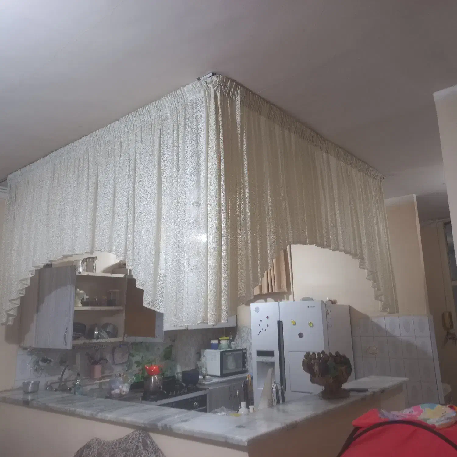 پرده دو تیکه سالم بدون پارگی|پرده، رانر، رومیزی|تهران, هفده شهریور|دیوار