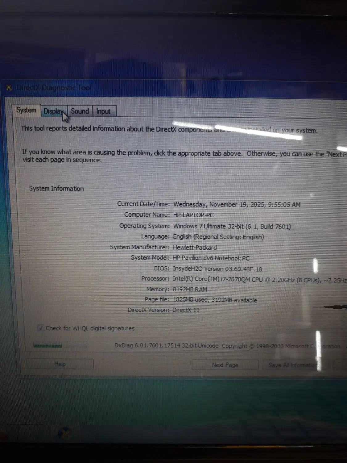hp pavilion dv6 cori7(2) 8/720 لپ تاپ|رایانه همراه|قزوین, |دیوار