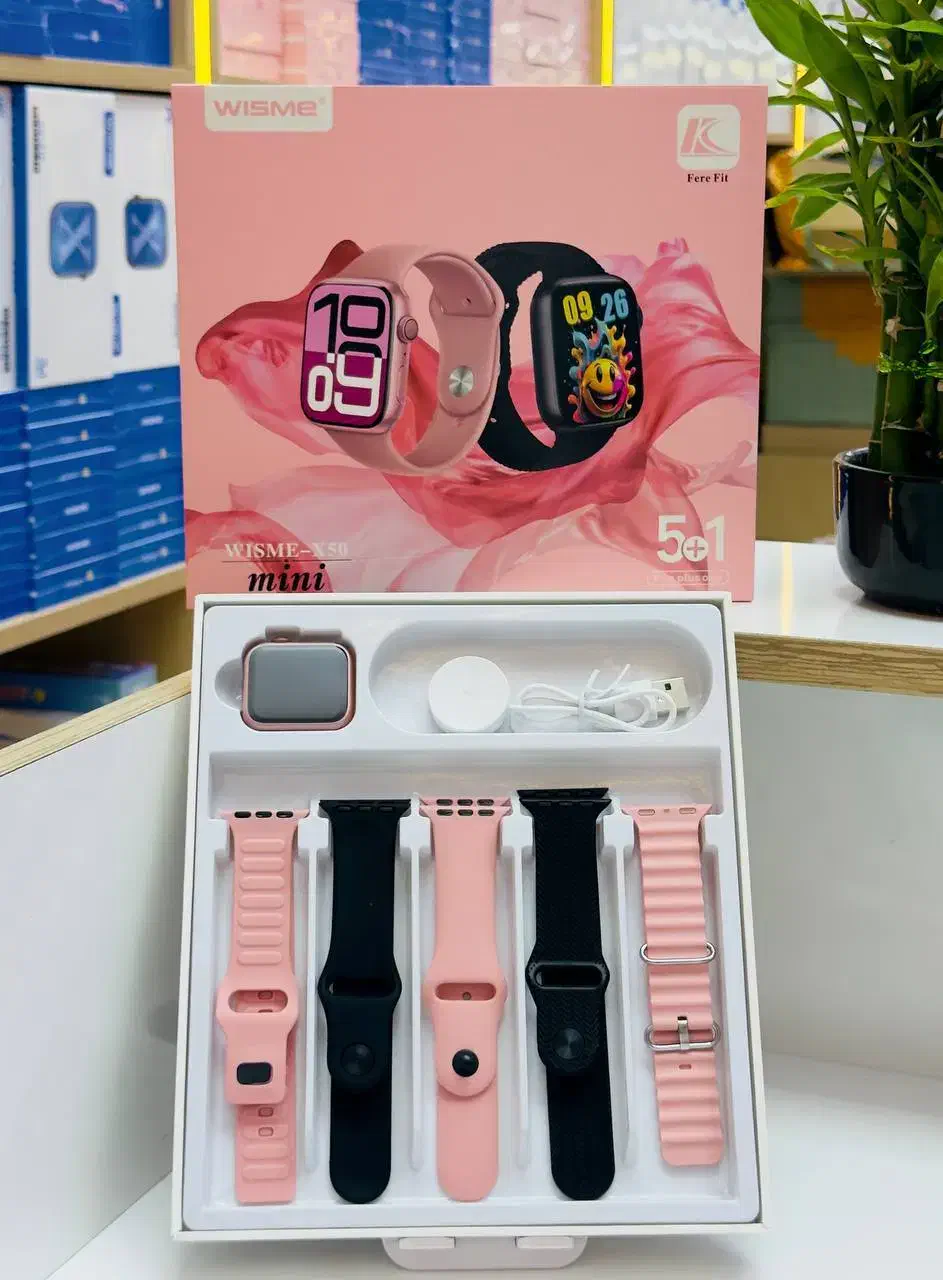 اپل واچ دخترانه سری 10 با 5 بند اضافه مدل X50 Mini|ساعت|کرج, شهرک بهداری|دیوار