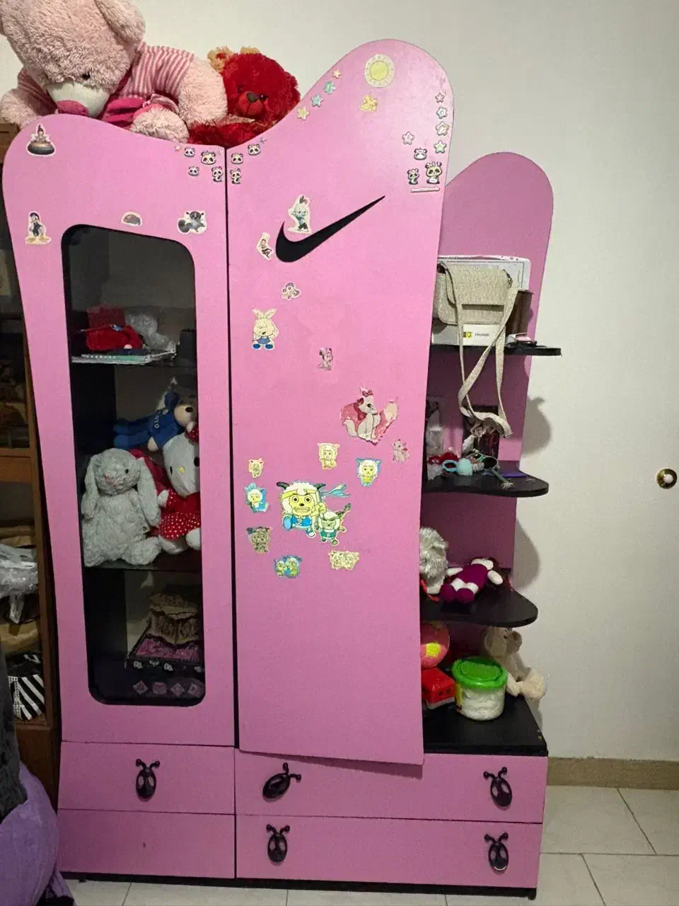 کمد چوبی دخترونه|جاکفشی، کمد، دراور|آستانه اشرفیه, |دیوار