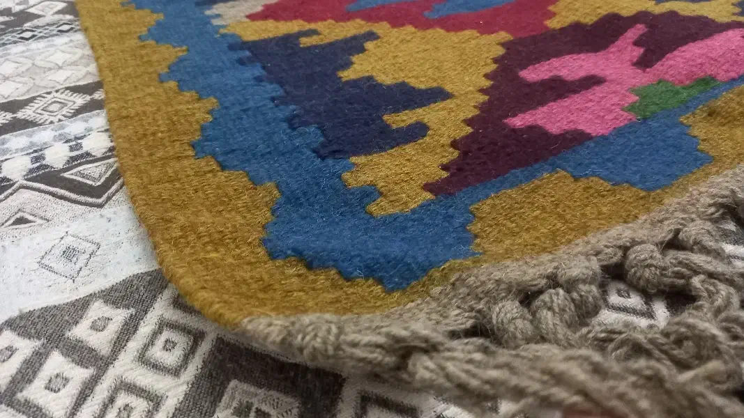 گلیم پشمی دست بافت|گلیم، جاجیم، گبه|قزوین, |دیوار