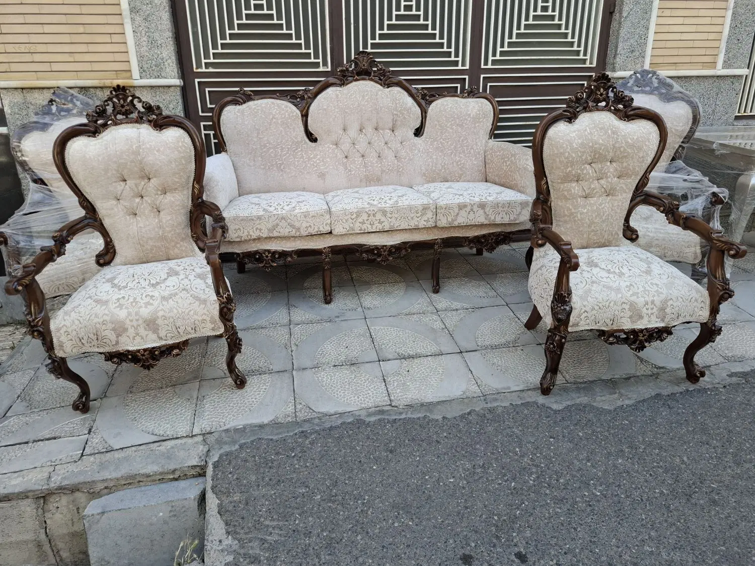 مبل سلطنتی 7نفره تمام چوب‌راش. مبلمان‌مرادی|مبلمان خانگی و میز عسلی|تبریز, |دیوار