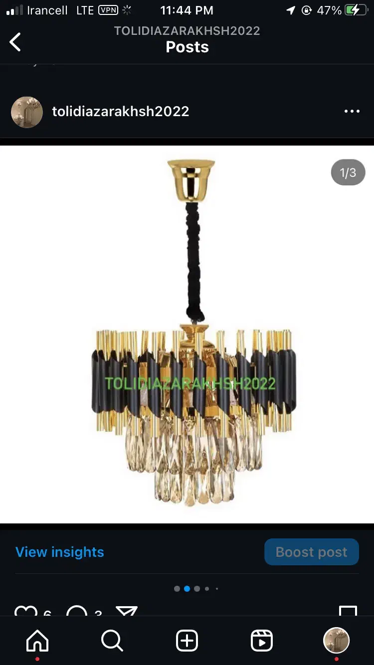 تولید انواع لوستر های کریستالی باضمانت|لوستر و چراغ آویز|تهران, خاوران|دیوار