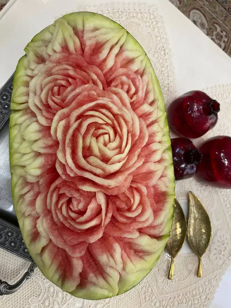 میوه آرایی و تزئین هندوانه برای مناسبت شب یلدا|خدمات پذیرایی، مراسم|تهران, شهرک چیتگر|دیوار