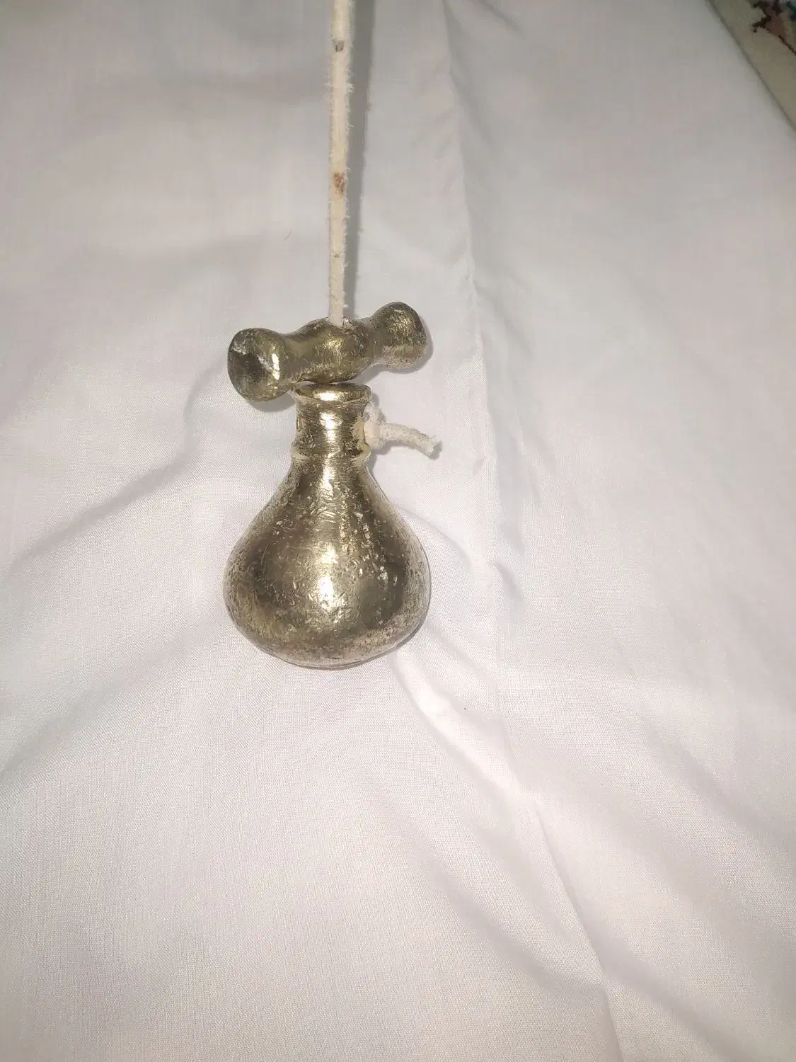 شاقول بنایی قدیمی برنز|کلکسیون اشیاء عتیقه|میاندوآب, |دیوار