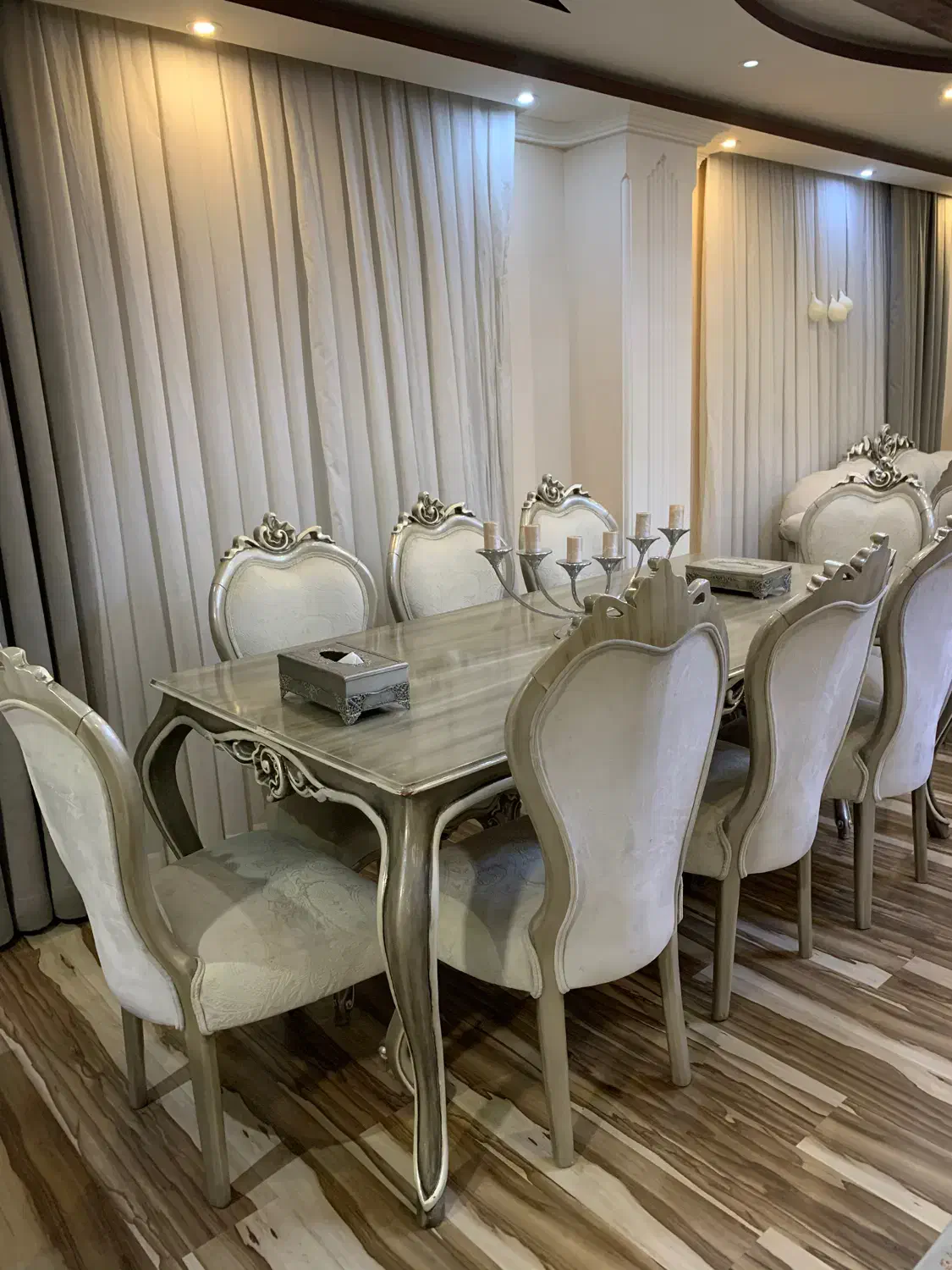 فروش فوری سرویس مبلمان غذا خوری کنسول چوب راش|مبلمان خانگی و میز عسلی|رشت, پستک|دیوار