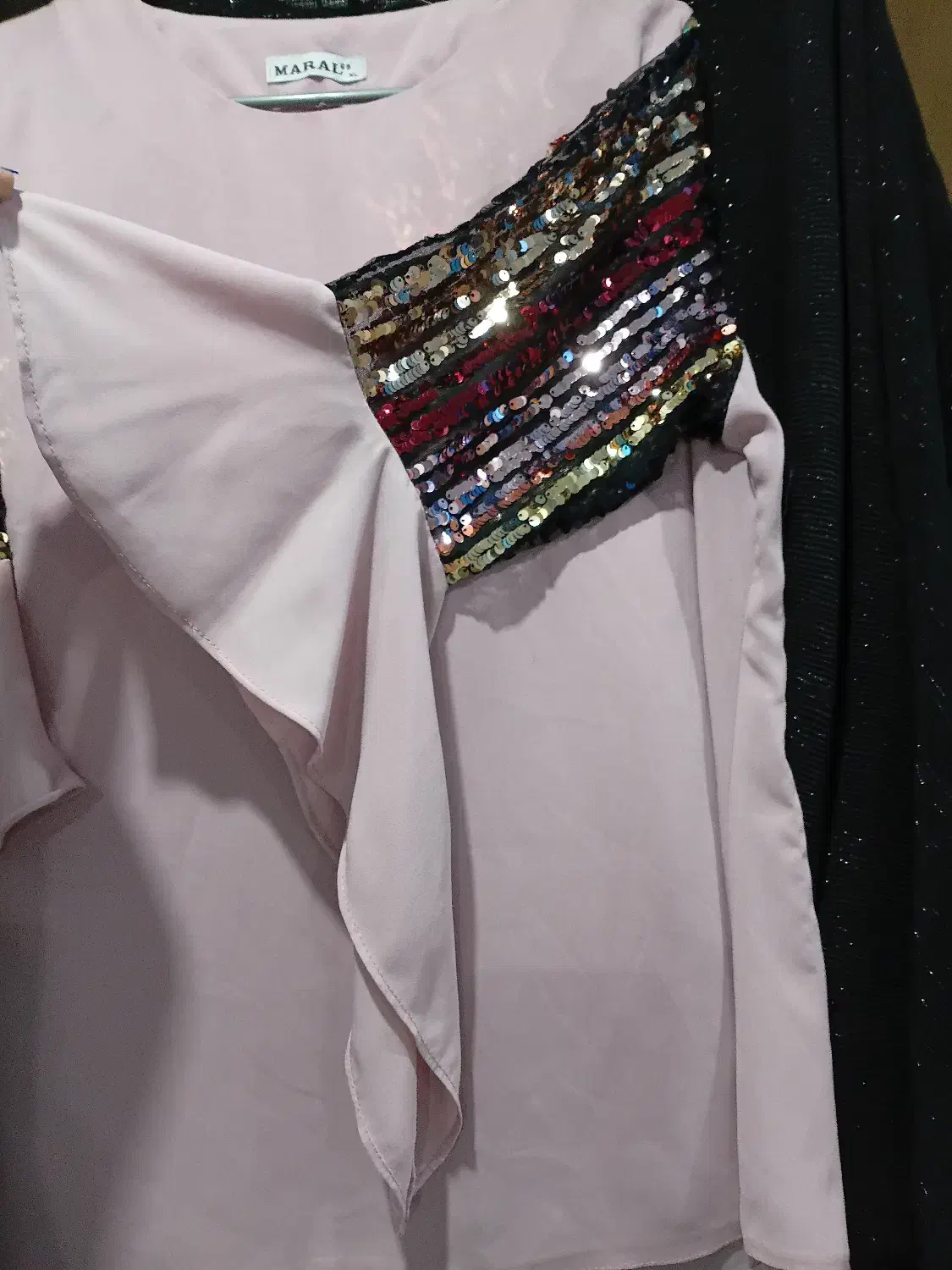 پیراهن مجلسی،بافت مشکی،شلوارلی و شومیز(مانتو)|لباس|ساری, |دیوار