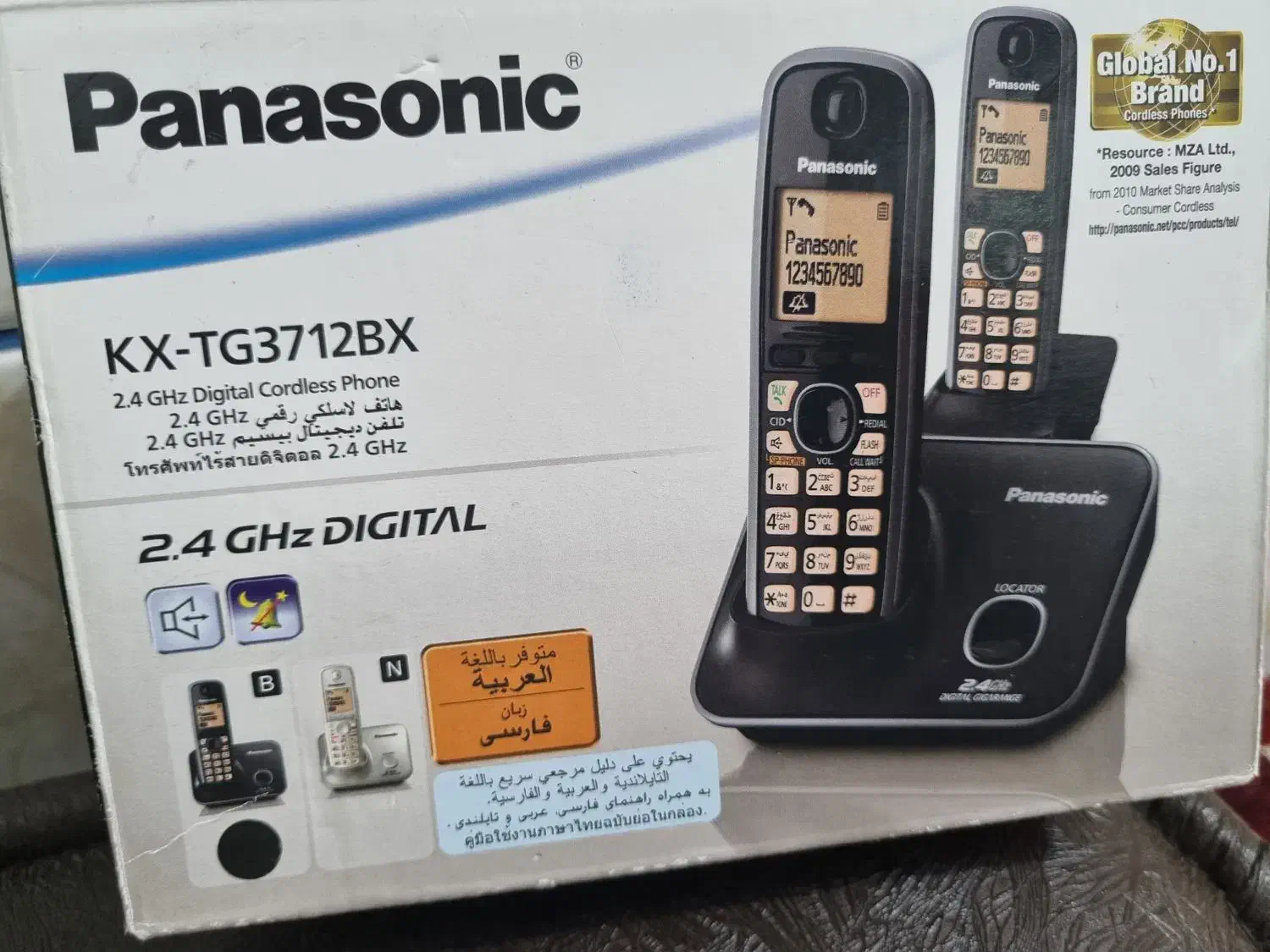 یک گوشی پاناسینک باگوشی سییار|موبایل|اهرم, |دیوار