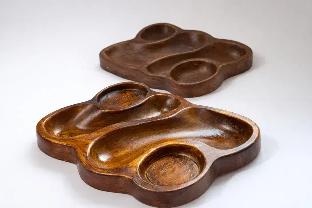 ست یلدایی و اردورخوری دست‌ساز طرح چوب|ظروف سرو و پذیرایی|تهران, صادقیه|دیوار