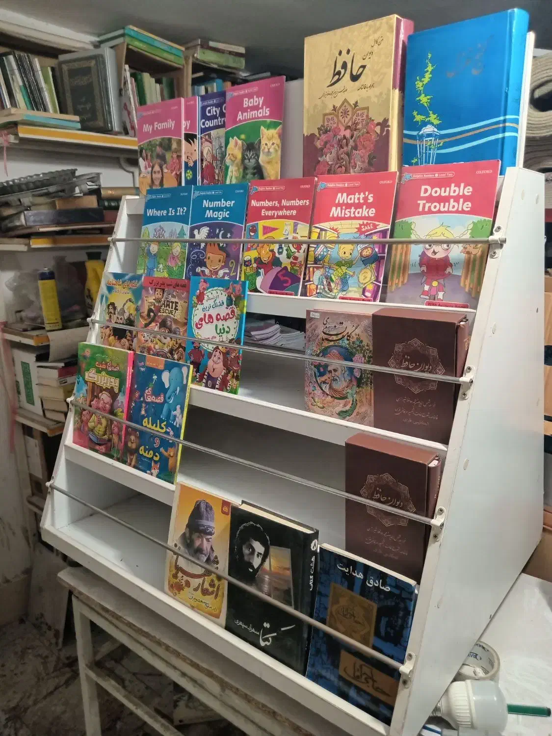 استند کتاب  دو طرفه|کتابخانه، شلف، قفسه‌های دیواری|شهریار, شهریار|دیوار