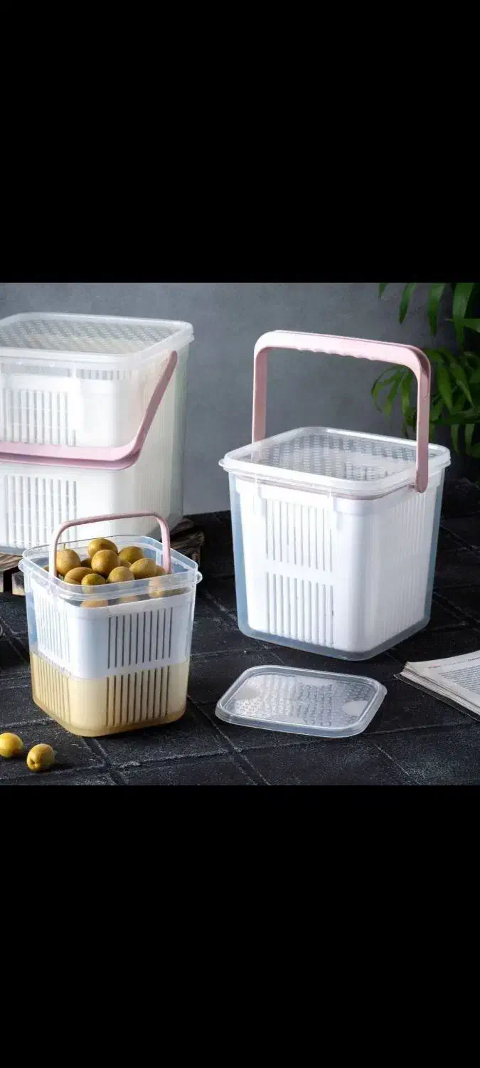 ظرف آبکش mania نگهدارنده ترشیجات و لبنیات/ پنیر|ظروف نگهدارنده، پلاستیکی، یکبارمصرف|آفتاب, |دیوار