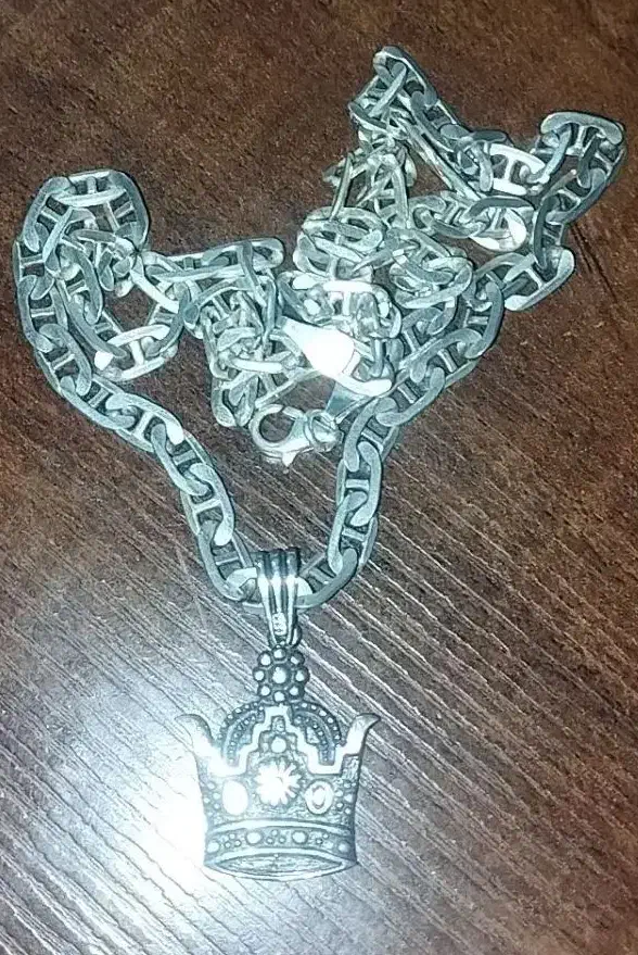 زنجیرفیگارو ایتالیایی با تاج دست ساز|جواهرات|اراک, |دیوار