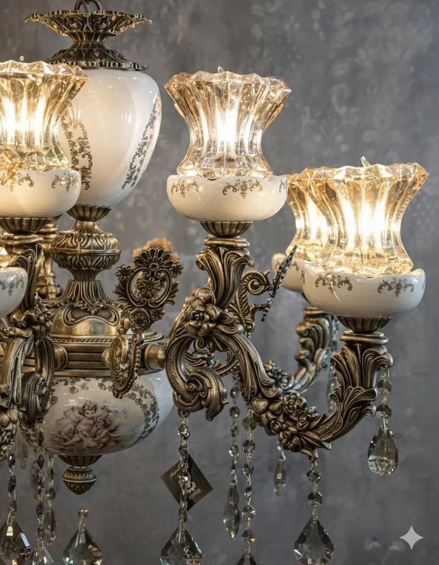 تولیدی لوستر لاوین مدل سلین سرامیکی|لوستر و چراغ آویز|کرج, حصارک بالا|دیوار