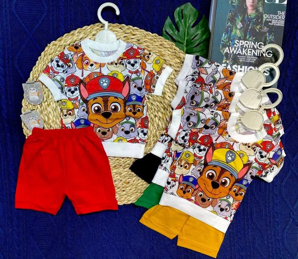 کارخانه عمده-ست پنبه اسپان پسر اویزی فول چاپ|کفش و لباس بچه|بندرعباس, |دیوار