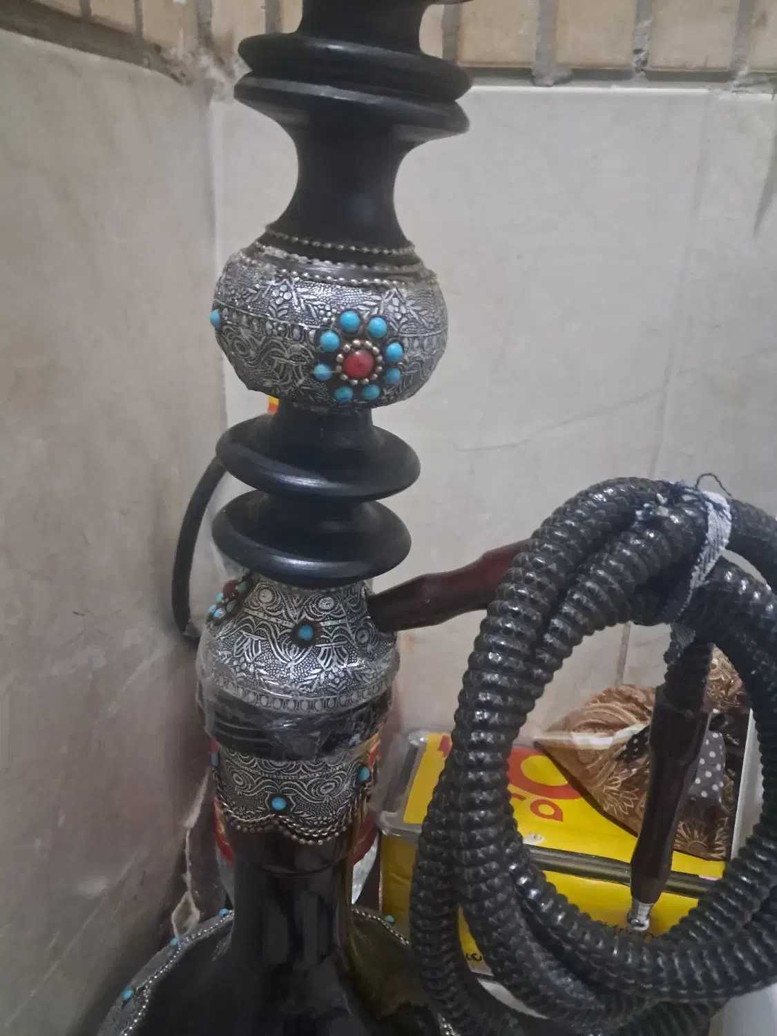 قلیان طرح فیروزه کوبی شده|کلکسیون و سرگرمی|نجفآباد, ویلاشهر|دیوار