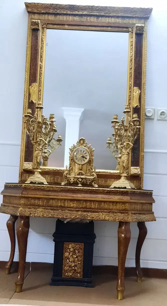 آینه و شمعدان و ساعت(ست کامل)|بوفه، ویترین، کنسول|کاشان, فاز ۱ ناجی آباد|دیوار