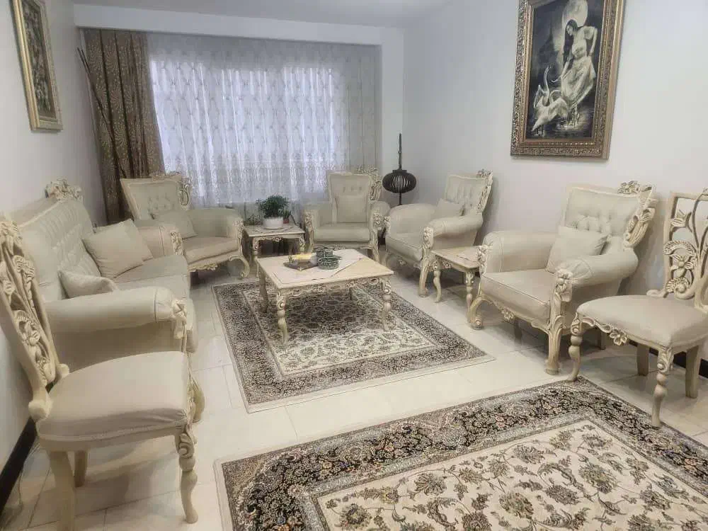 مبلمان هفت نفره + میز ناهار خوری 10 نفره + جلومبلی|مبلمان خانگی و میز عسلی|تهران, سازمان برنامه شمالی|دیوار
