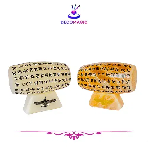 آباژور سنگ نمک دکوراتیو منشور کوروش کبیر|چراغ خواب و آباژور|بوکان, |دیوار