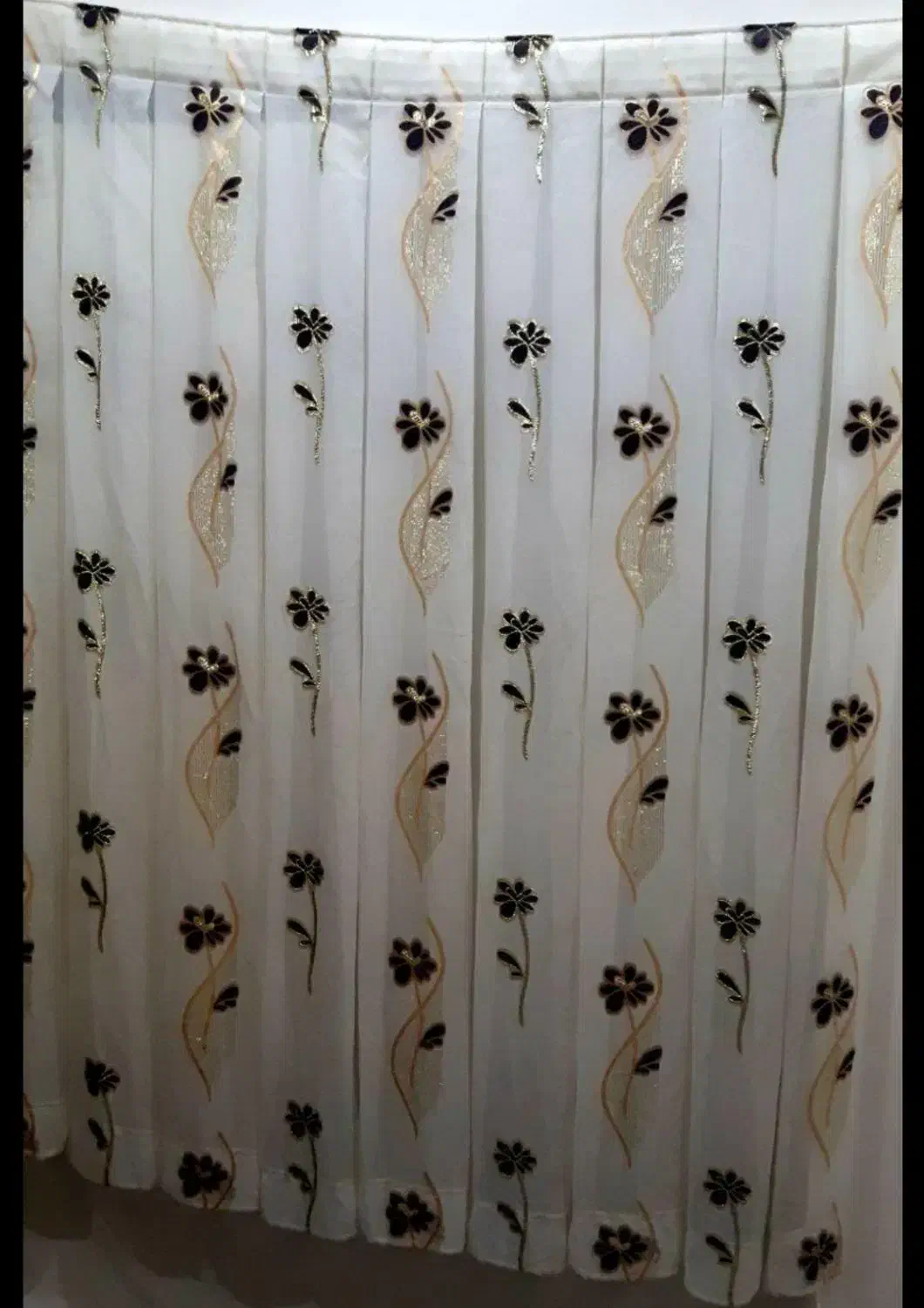 پرده حریر گلدوزی|پرده، رانر، رومیزی|کیاشهر, |دیوار