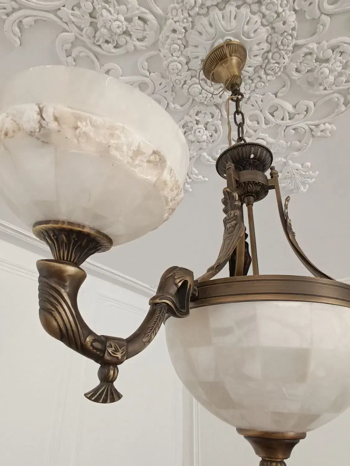 لوستر 3شاخه برنزی|لوستر و چراغ آویز|کرج, کوی کارمندان شمالی|دیوار