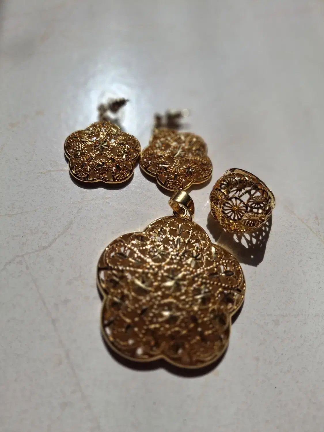 نیم ست آبکاری طلا|بدلیجات|تهران, تهرانسر شمالی|دیوار