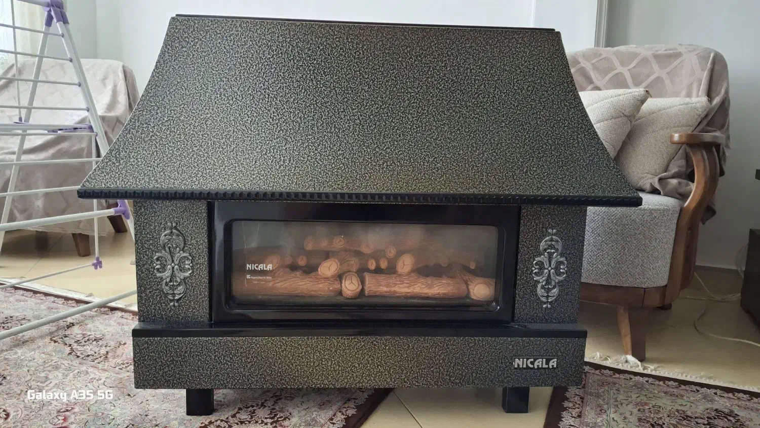 بخاری گاهی طرح شومینه در حد نو|بخاری، هیتر، شومینه|آستانه اشرفیه, |دیوار