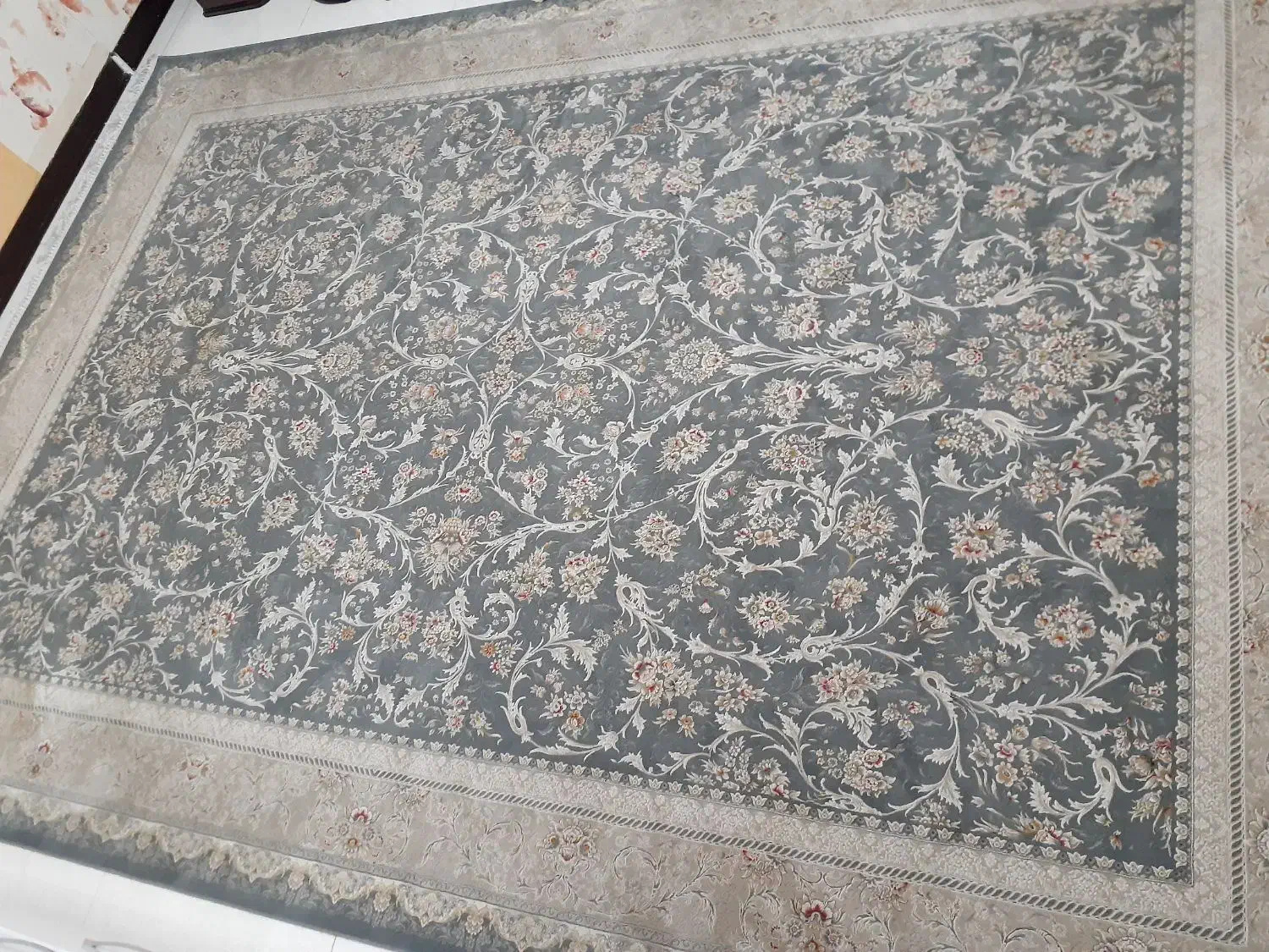 فرش ۹ متری گل برجسته ۱۲۰۰شانه|فرش|اصفهان, گرکان|دیوار