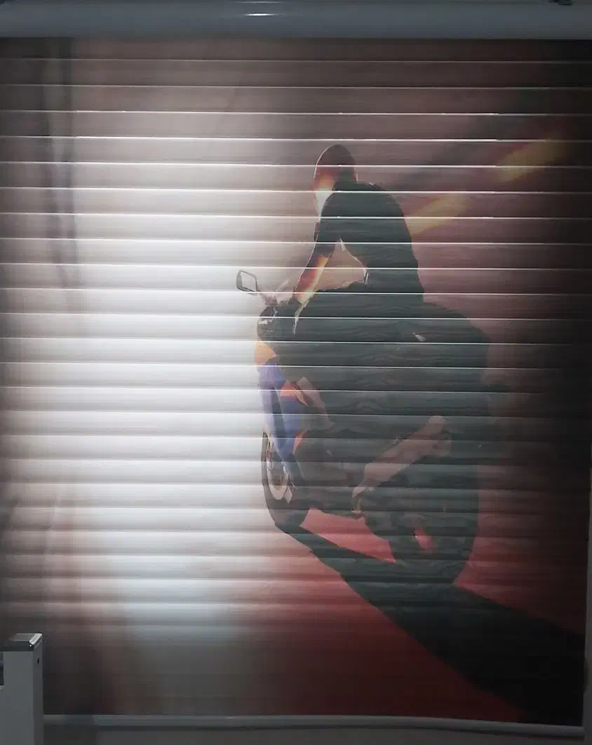 پرده با طرح موتور سوار پسرانه|پرده، رانر، رومیزی|نوشهر, |دیوار