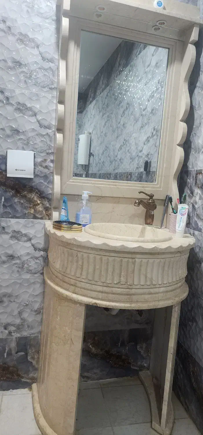 روشویی تمام سنگ|لوازم سرویس بهداشتی|اردبیل, |دیوار