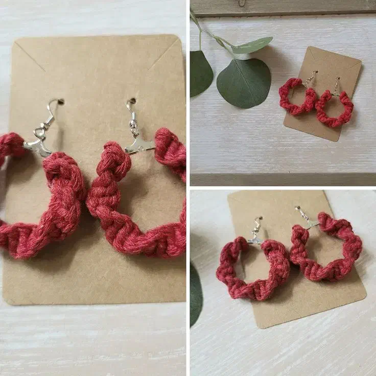 گوشواره های مکرومه با رنگ بندی آماده ارسال|بدلیجات|تهران, نازی‌آباد|دیوار