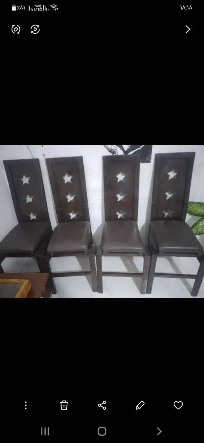 ۴ عدد صندلی|میز و صندلی غذاخوری|تربت جام, حافظ|دیوار