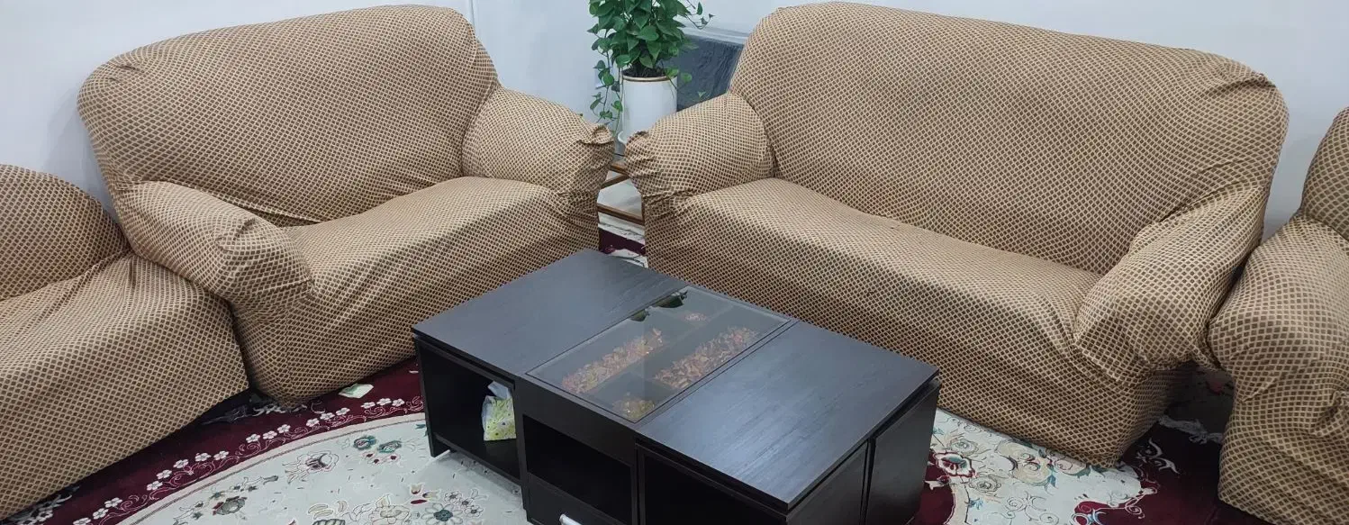 فروش مبل ده نفره همراه با میز جلو مبلی|مبلمان خانگی و میز عسلی|شوش, |دیوار