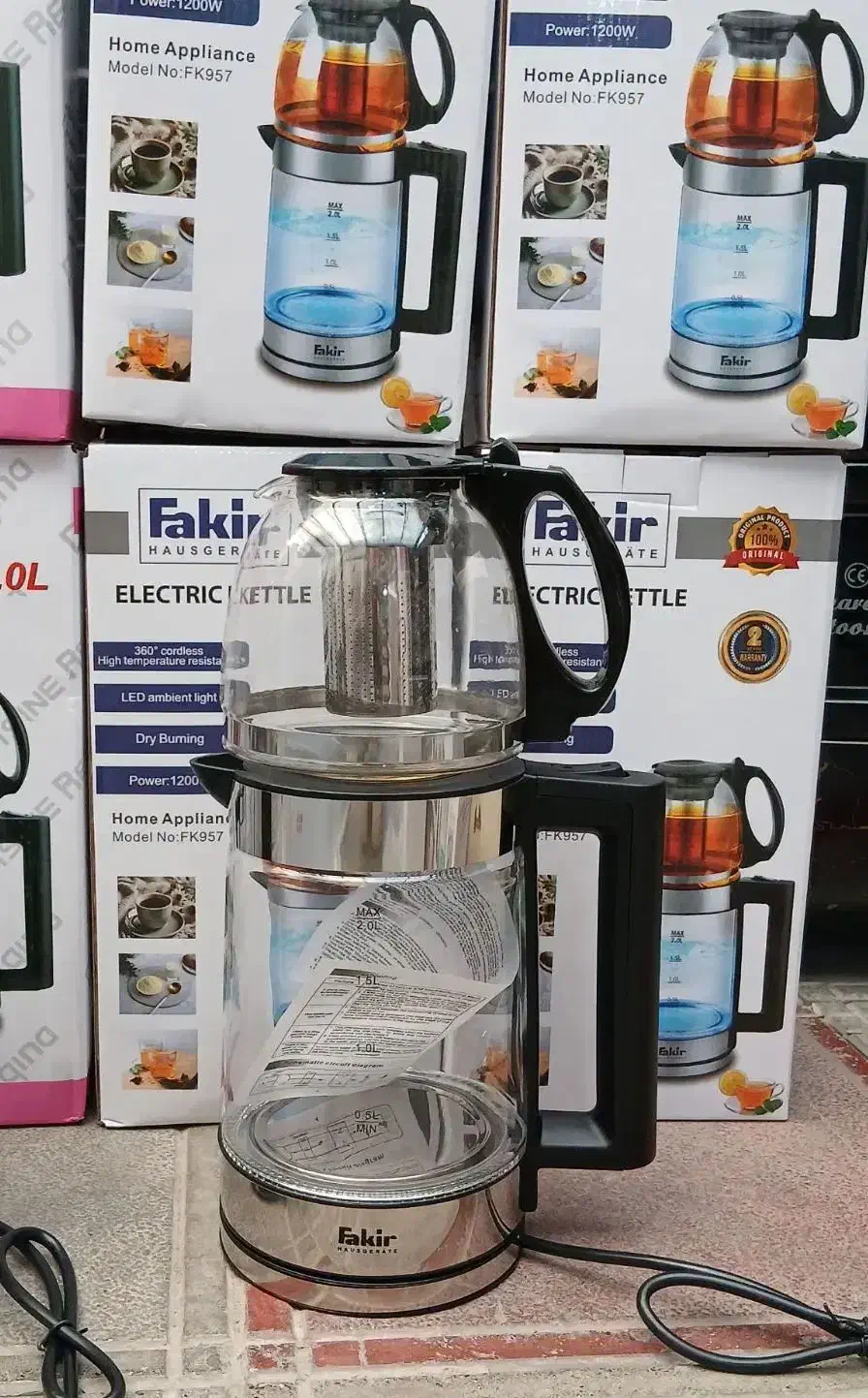 چایساز روهمی پیرکس فکر Fakir چای ساز نور ال ای دی|سماور، چایساز، قهوهساز|مشهد, طلاب|دیوار