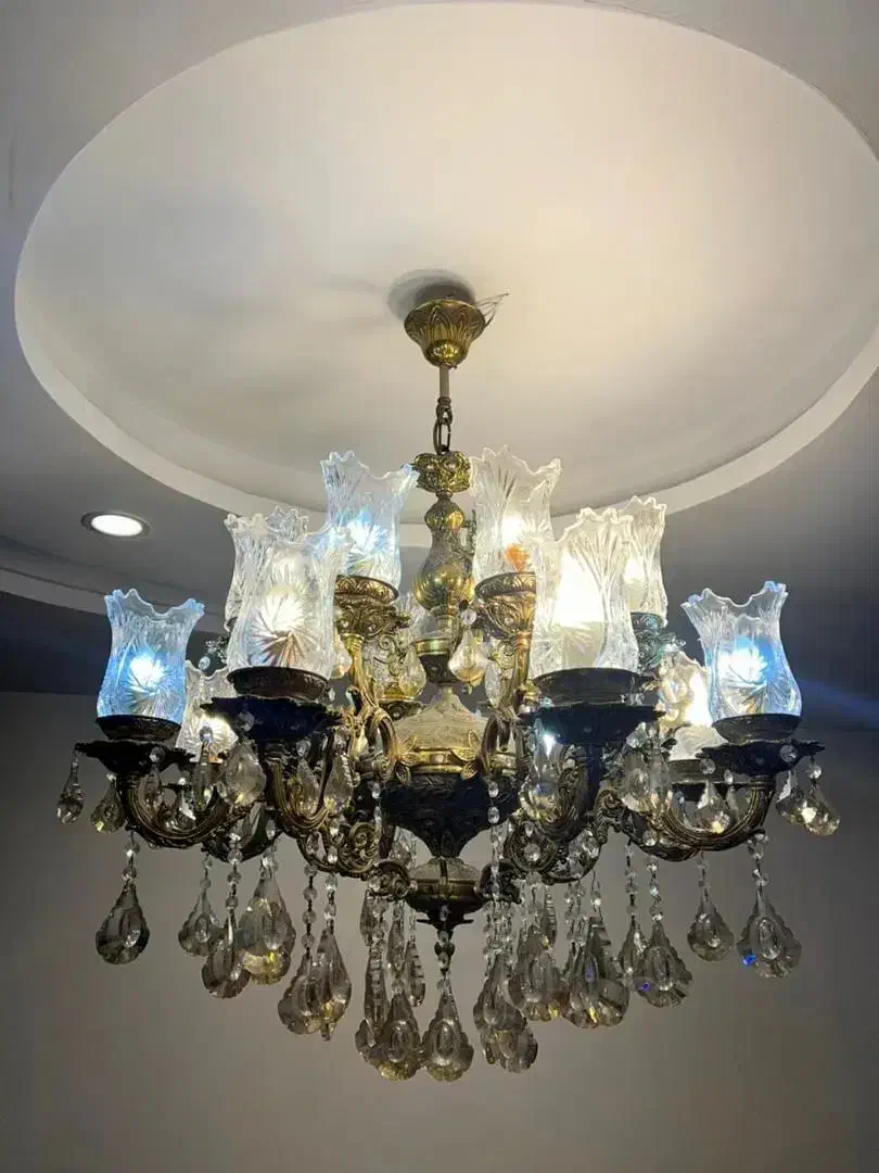 ۳تالوستر تمام برنز سالم درحدنو|لوستر و چراغ آویز|اسلامشهر, شهرک واوان|دیوار