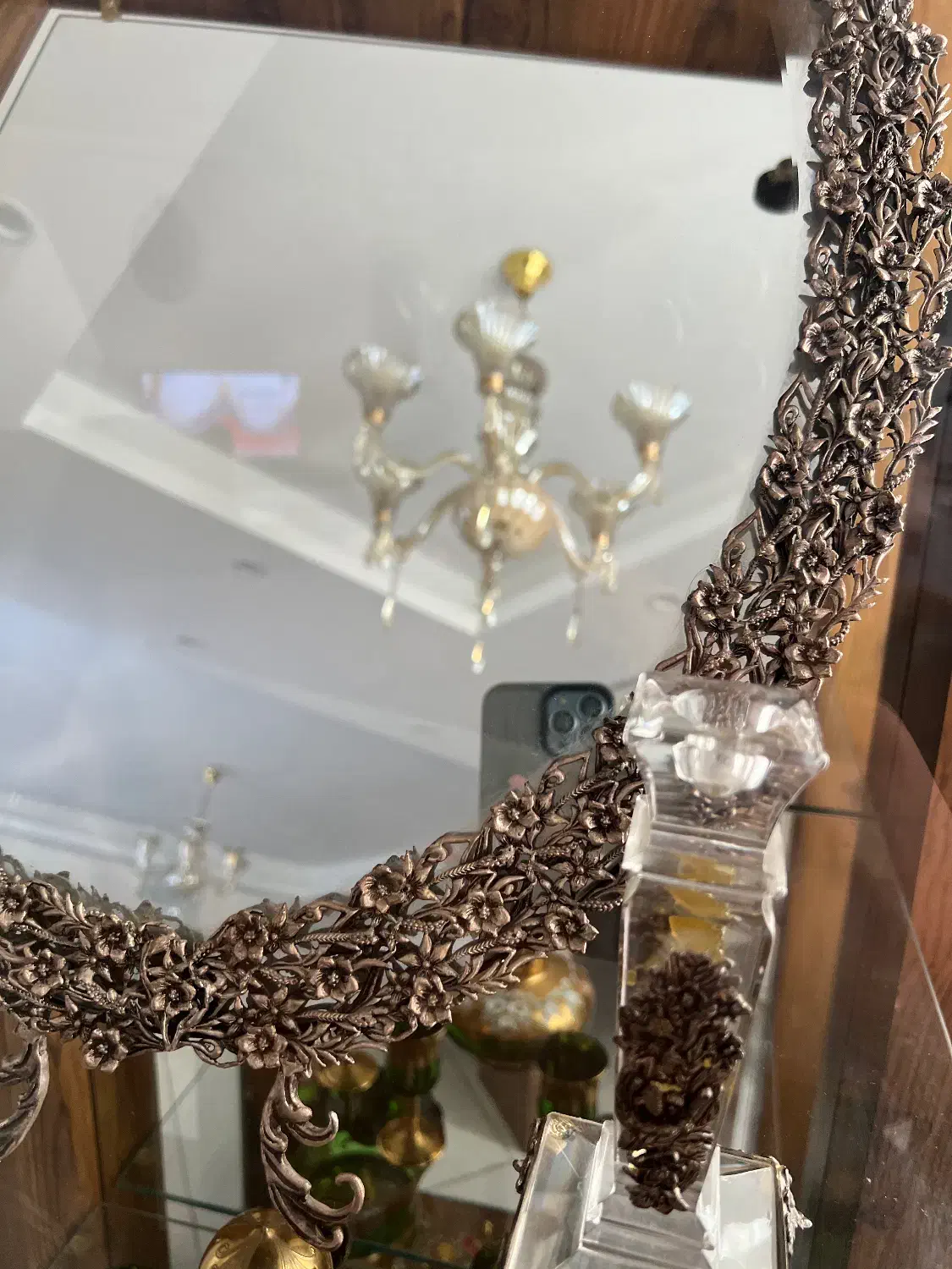 آینه و شمع دان نقره|آینه|تهران, گلستان (شهرک راه آهن)|دیوار