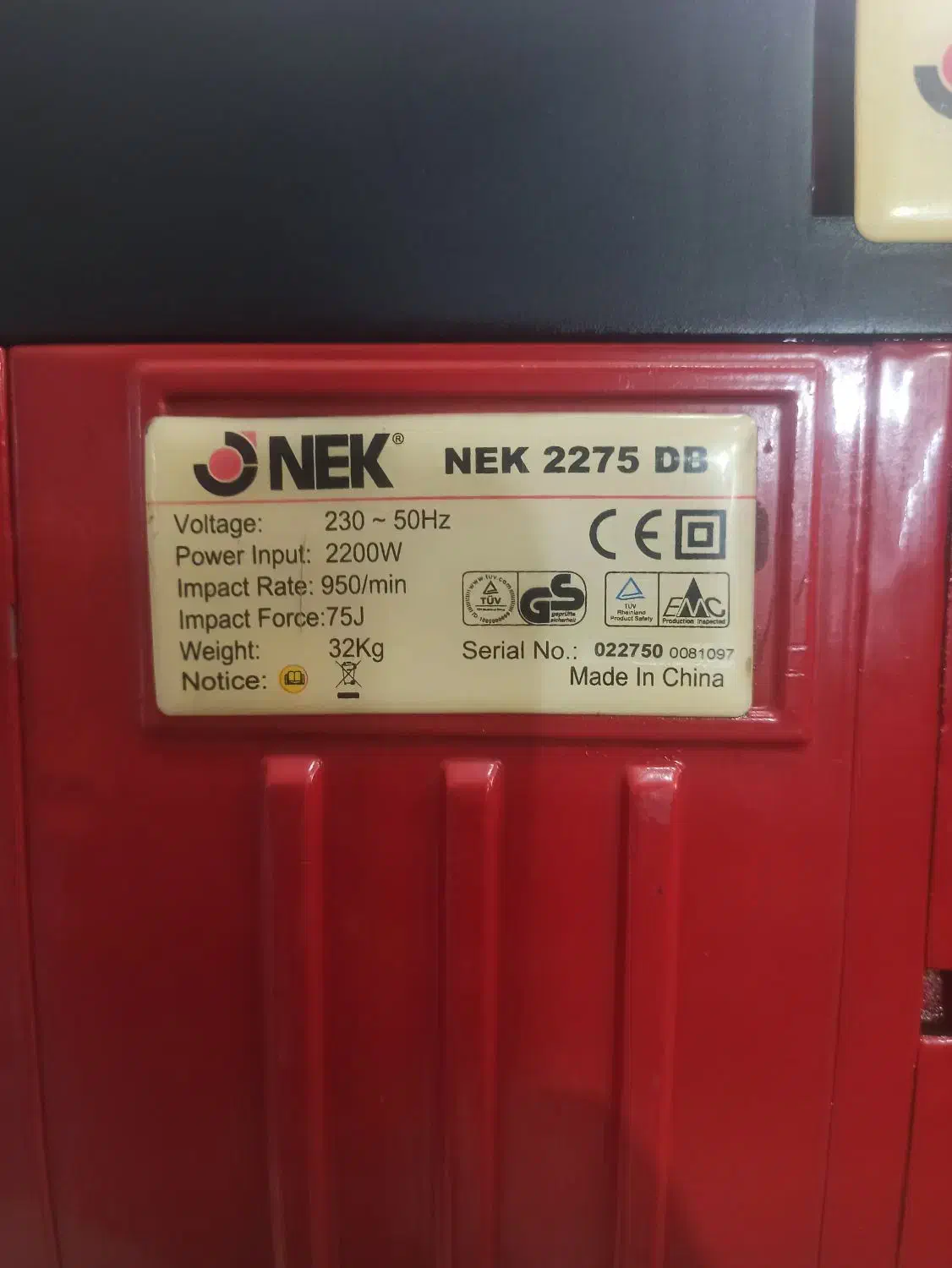 ۳۵٪تخفیف دریل تخریب نک ۲۲۷۵ مدل۳۲کیلویی|ابزارآلات|اهواز, باغ شیخ|دیوار