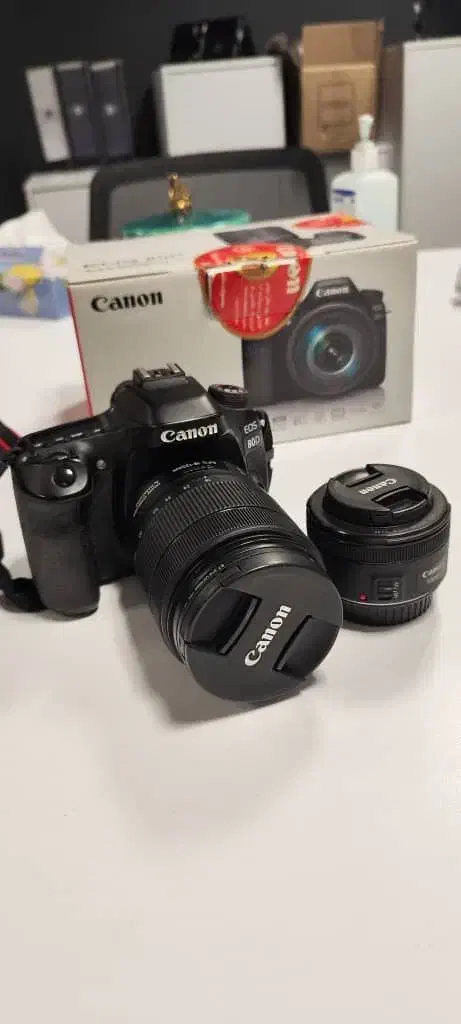 دوربین کنون 80d لنز ۱۸-۱۳۵ و لنز ۵۰ فیکس|دوربین عکاسی و فیلمبرداری|تهران, شهرک غرب|دیوار