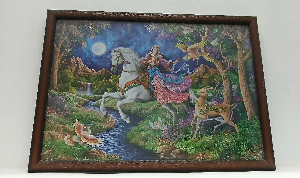 تابلو دختر سوارکار|تابلو، نقاشی، عکس|فسا, |دیوار