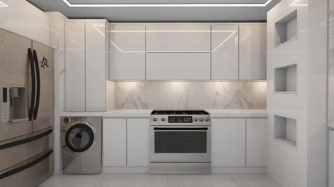 لمینت کاغذدیواری قرنیز ترمو ماربل تی وی وال کابینت|مصالح و تجهیزات ساختمان|صدرا-فارس, فاز ۱|دیوار