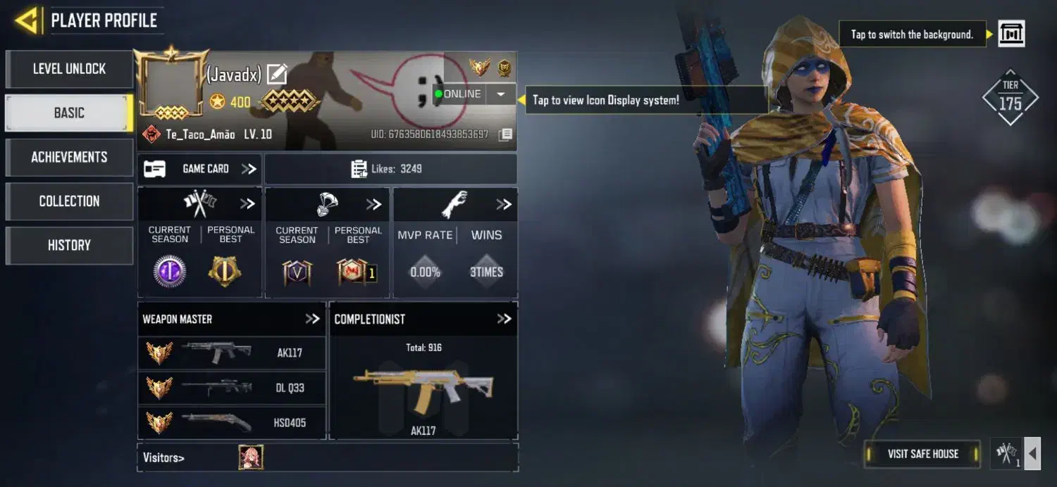 اکانت کالاف طاق با فری فایر|کنسول، بازی ویدئویی و آنلاین|کوهدشت, |دیوار