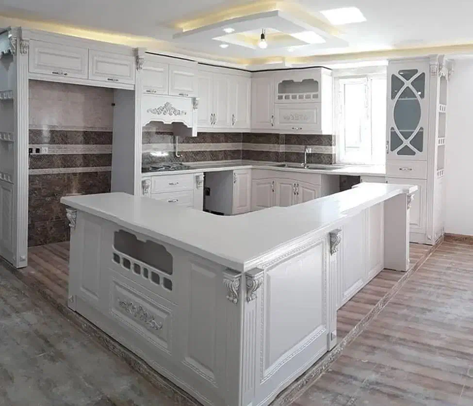 کابینت.کمد. منبران .نئوکلاسیک.هایگلاس|کتابخانه، شلف، قفسههای دیواری|چابهار, |دیوار