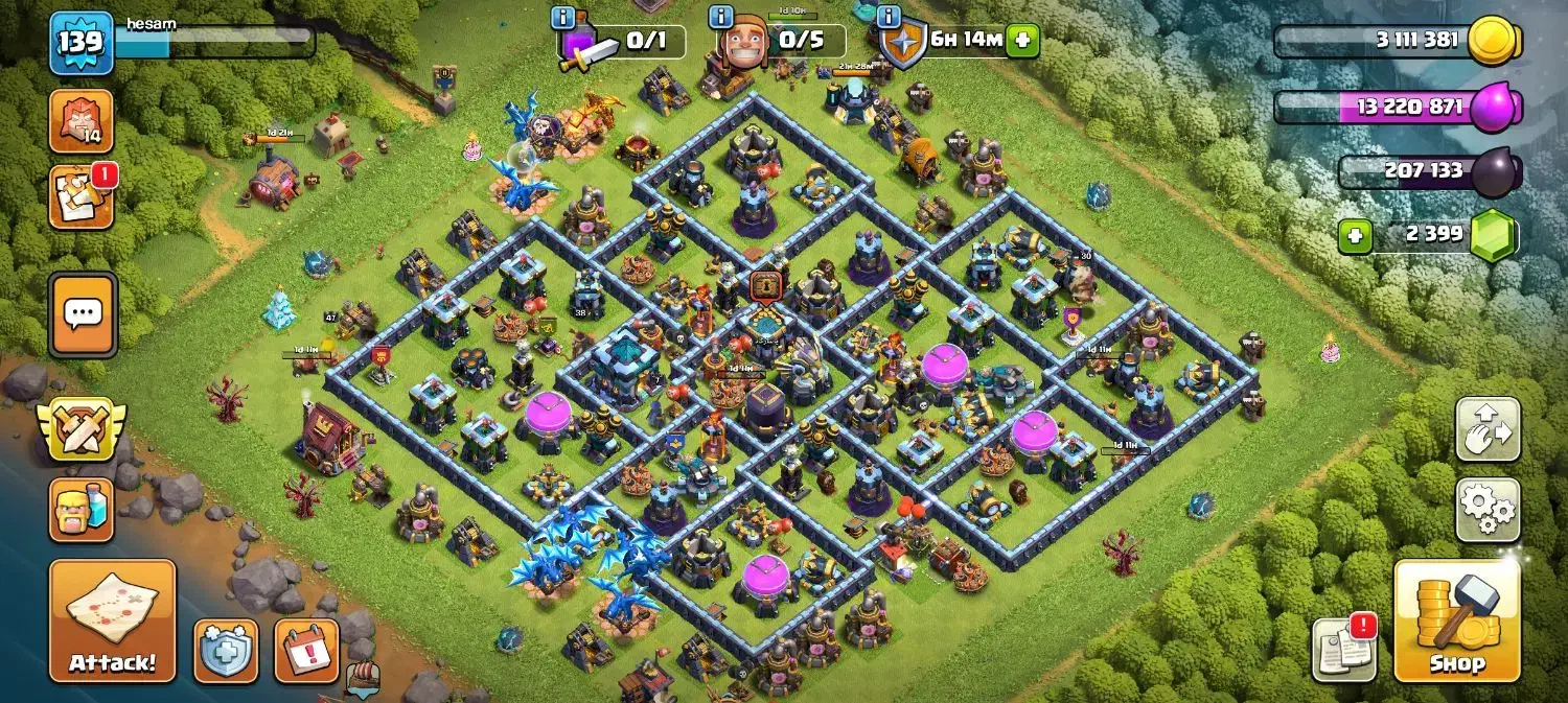 اکانت کلش تاون ۱۳ مکس|کنسول، بازی ویدئویی و آنلاین|اصفهان, شهرک کاوه|دیوار