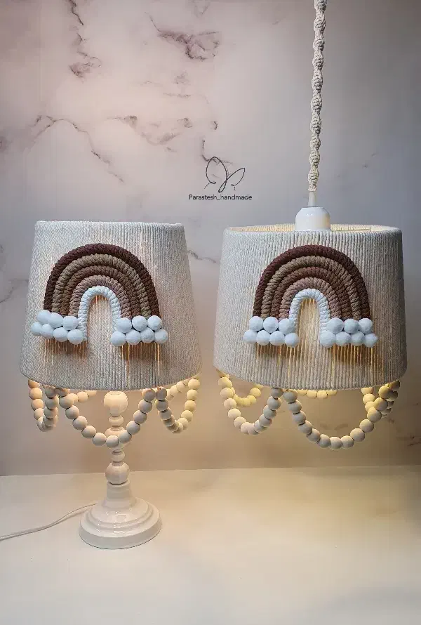 آباژور و لوستر مکرومه|صنایع دستی و سایر لوازم تزئینی|مشهد, شهید رضوی|دیوار