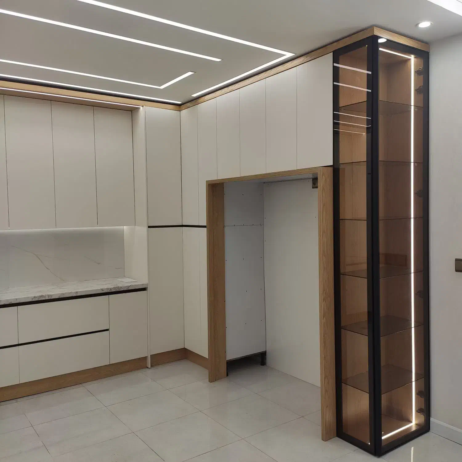طراحی و اجرای کابینت مدرن، نئوکلاسیک و کلاسیک|مصالح و تجهیزات ساختمان|قم, چهل درخت‎|دیوار