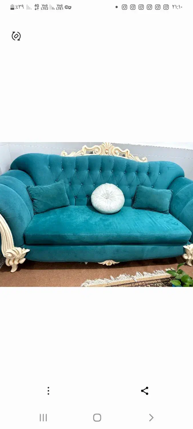 مبلمان نو ۷ نفره چوب راش|مبلمان خانگی و میز عسلی|اهواز, یوسفی|دیوار