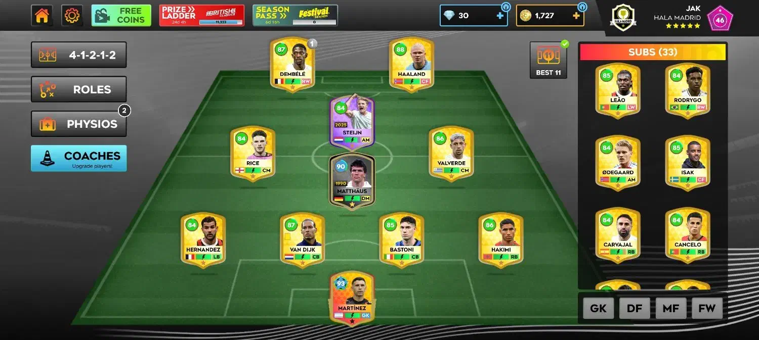 دریم لیگ ۲۰۲۵|کنسول، بازی ویدئویی و آنلاین|خوشرودپی, |دیوار