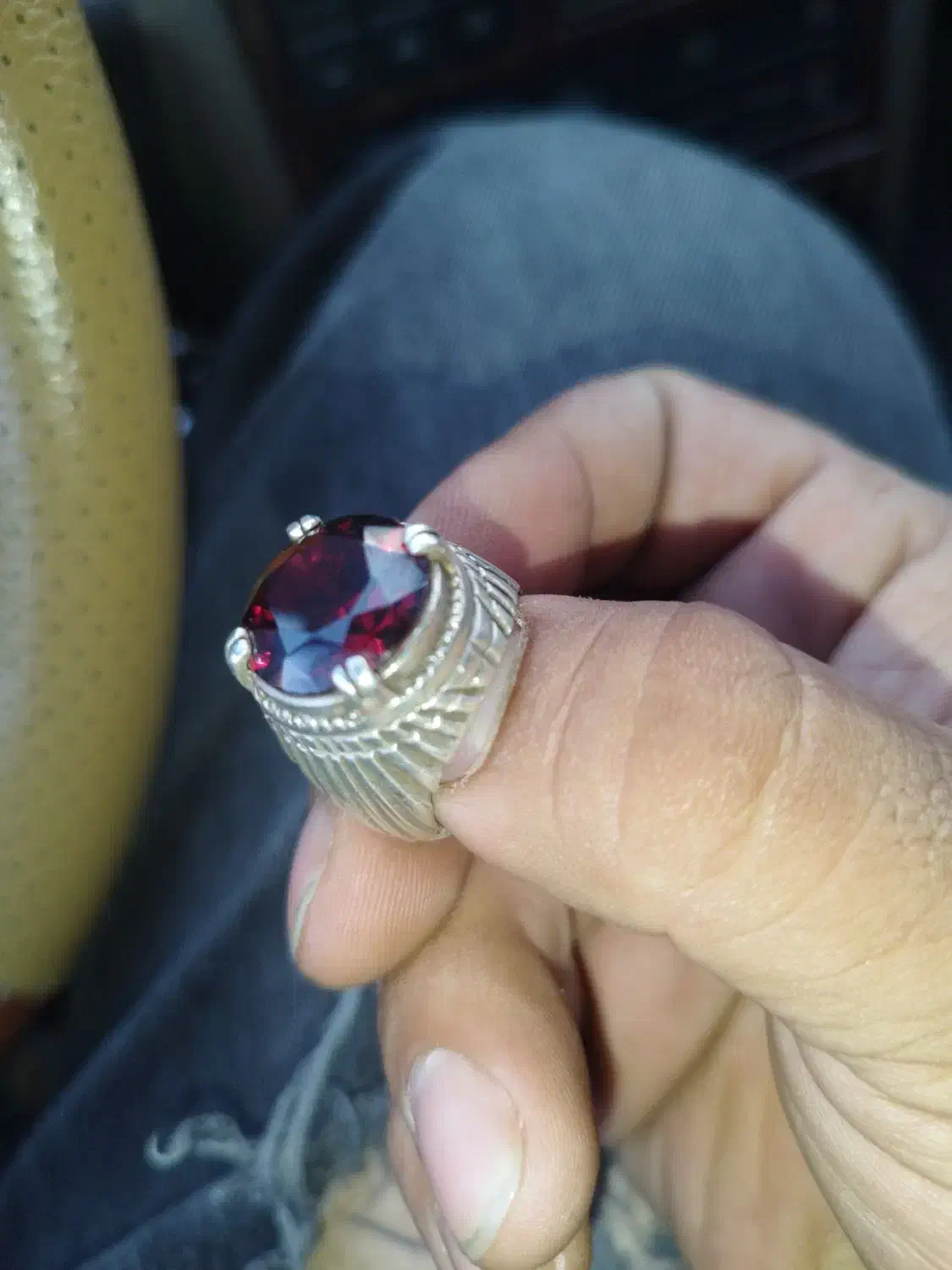 انگشتر دست ساز قدیمی یاقوت|جواهرات|قم, حاج زینل|دیوار