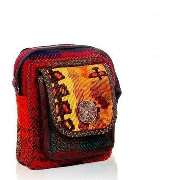 کیف سردوشی کوله پشتی گلیمی وجاجیم و ورنی دستبافت|کیف، کفش، کمربند|کرج, شهرک بنفشه|دیوار